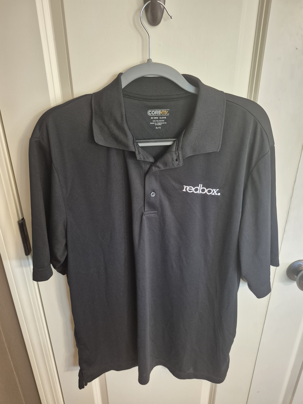 Men's Black Redbox  Polo Shirt New - Core365